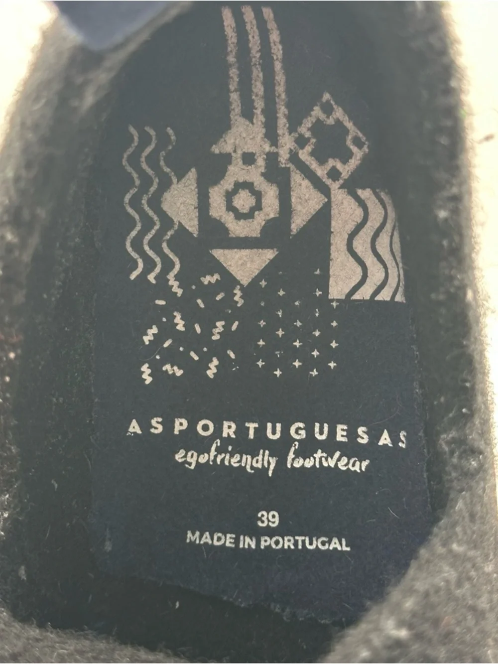 ASPORTYGUESAS Fly LondonPortugal Egofriendly Footwear Black Wool Felt Sz 39 city - Picture 10 of 12